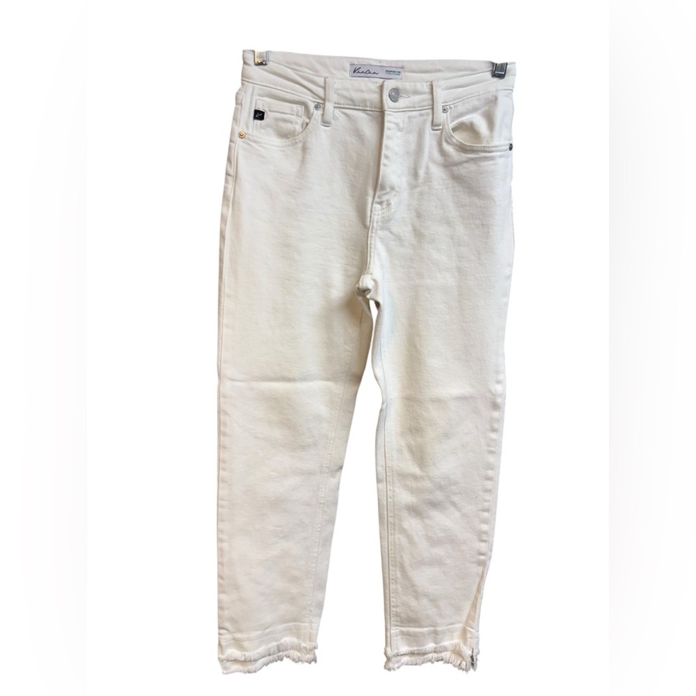 KanCan™ High Rise Double Layer Fray Hem Ankle Straight Jean 27 - Picture 2 of 8